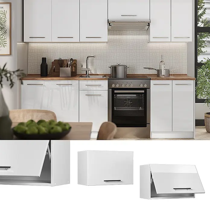 Hängeschrank Fame-Line 60 cm Weiß Hochglanz Art.-Nr. 61539 - 