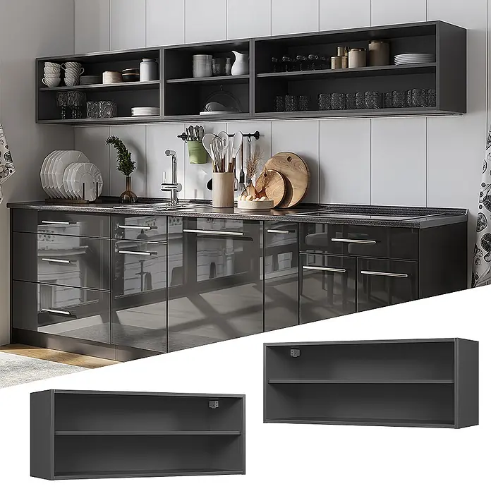 Hängeschrank Fame-Line 100 cm Anthrazit Art.-Nr. 61239 - 