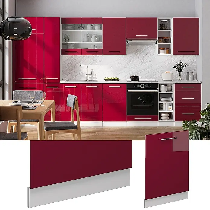 Geschirrspülblende Fame-Line 60 cm Bordeaux Hochglanz Art.-Nr. 54311 - 