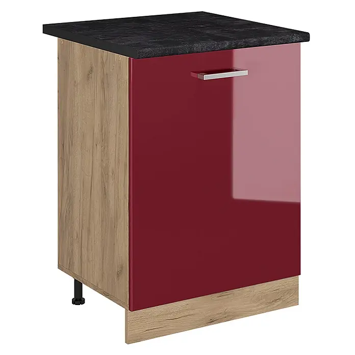 Küchenunterschrank R-Line 60 cm Rot Hochglanz Art.-Nr. 72187 - 