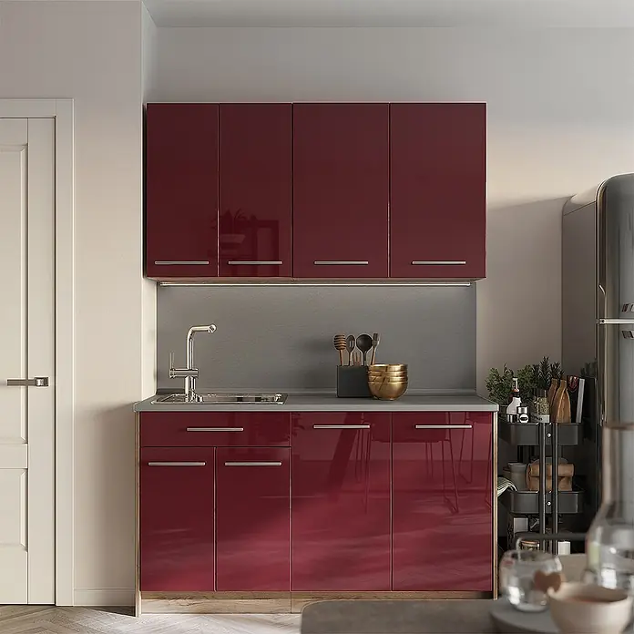 Hängeschrank Fame-Line 80 cm Bordeaux Hochglanz Art.-Nr. 62816 - 