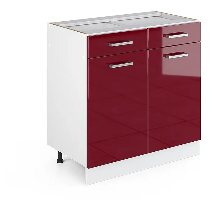 Küchenfront R-Line 79.2 cm Rot Hochglanz Art.-Nr. 41234 - 
