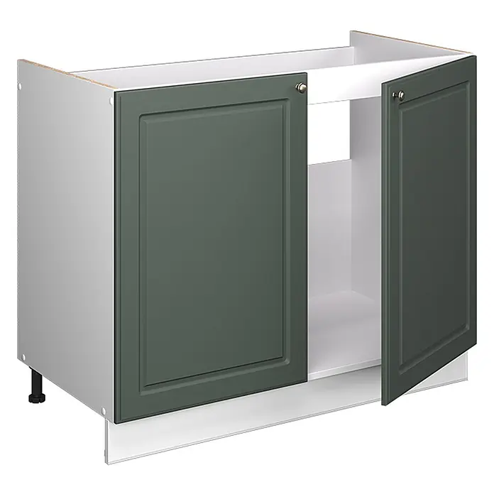 Spülenunterschrank Fame-Line 100 cm Grün-Gold Landhaus Art.-Nr. 61911 - 
