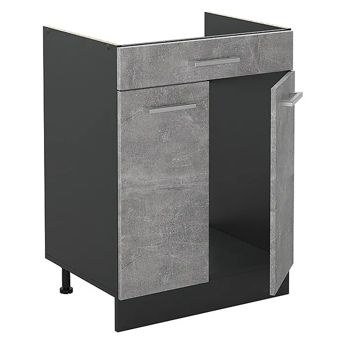 Küchenunterschrank R-Line 60 cm Beton Art.-Nr. 61087 - 