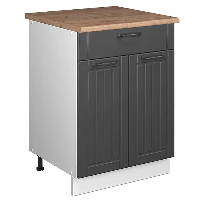 Küchenunterschrank Fame-Line 60 cm Dunkelgrau Art.-Nr. 60971 - 