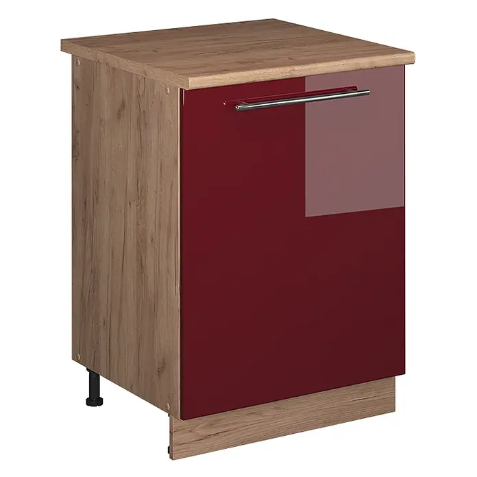 Spülenunterschrank Fame-Line 60 cm Bordeaux Hochglanz Art.-Nr. 63381 - 