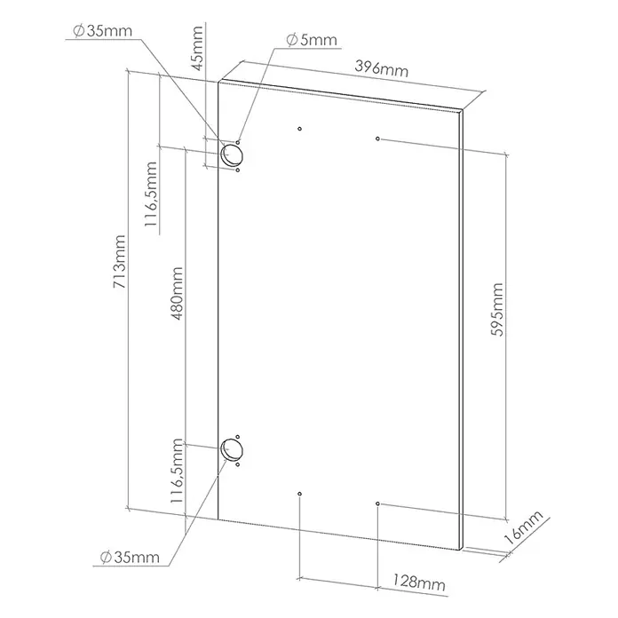 Küchenfront R-Line 39.6 cm Anthrazit Hochglanz Art.-Nr. 37353 - 
