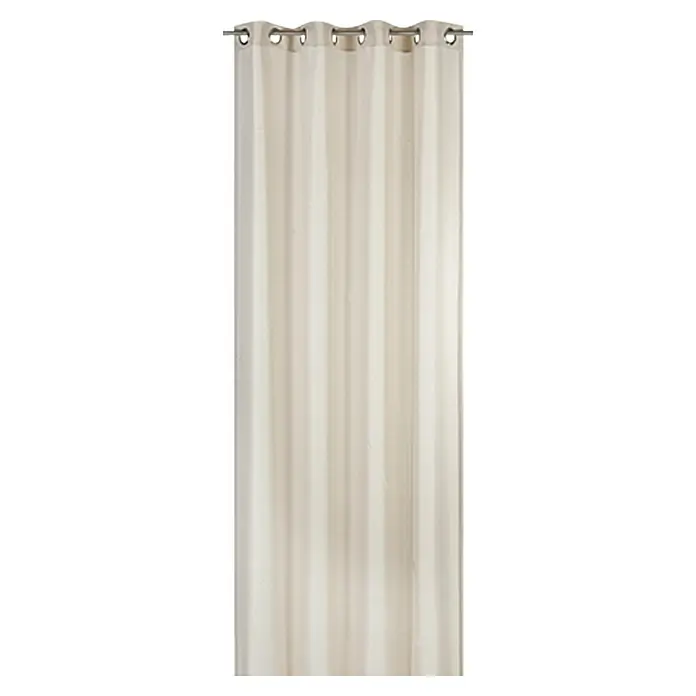 Elbersdrucke Ösenschal Lino - Beige, 140 x 255 cm, 100 % Polyester - Beigefarbener Vorhang mit Metallösenaufhängung, ideal zur Dekoration und Verdunkelung von Räumen.