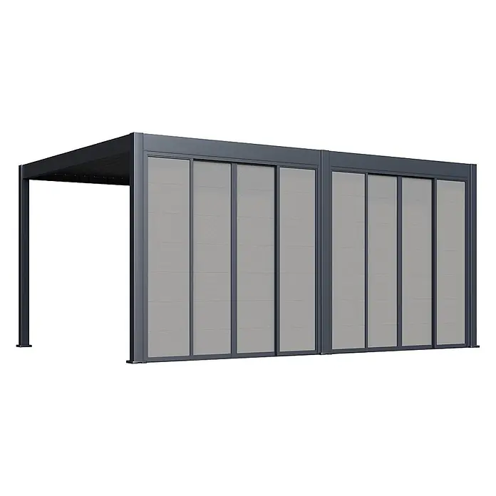 Weide Slim Frame Schiebepaneel Textil 2,65 m x 9,5 cm x H 235 cm Anthrazit - 