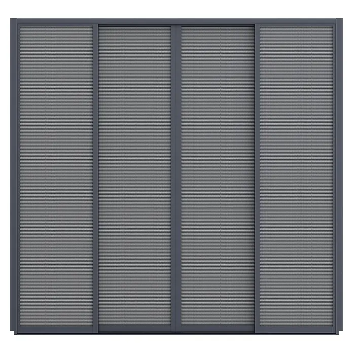 Weide Slim Frame Schiebepaneel Textil 2,65 m x 9,5 cm x H 235 cm Anthrazit - 