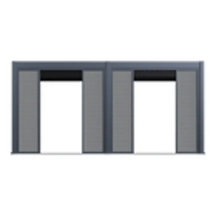 Weide Slim Frame Schiebepaneel Textil 2,65 m x 9,5 cm x H 235 cm Anthrazit - 