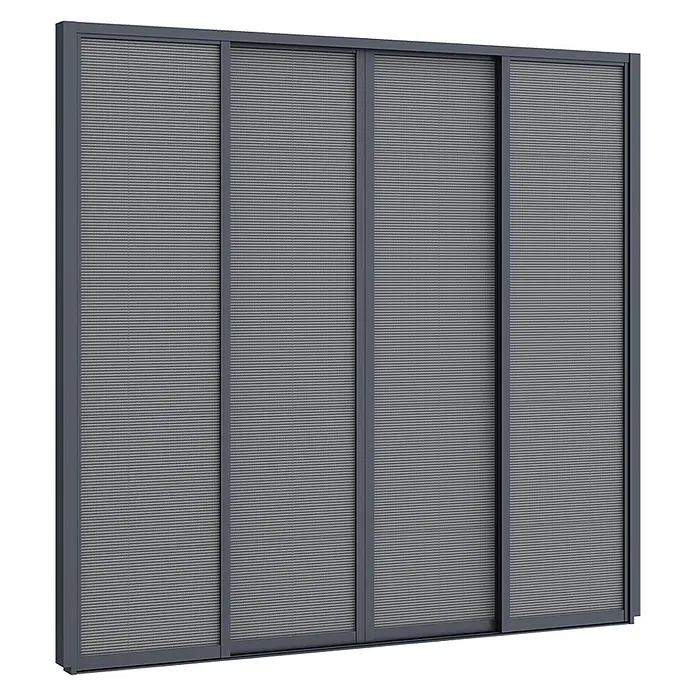 Weide Slim Frame Schiebepaneel Textil 2,65 m x 9,5 cm x H 235 cm Anthrazit - 