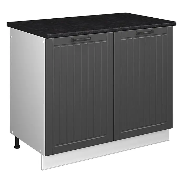Spülenunterschrank Fame-Line 100 cm Dunkelgrau Art.-Nr. 61905 - 