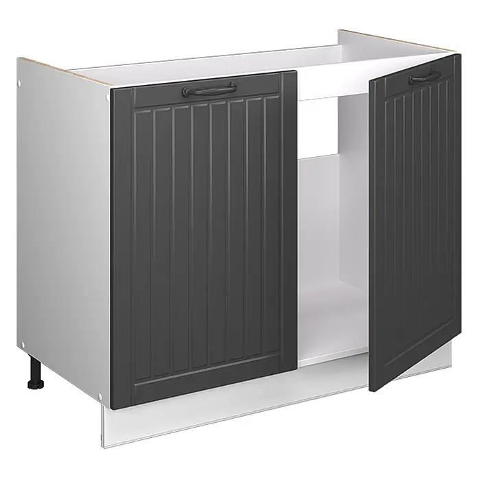 Spülenunterschrank Fame-Line 100 cm Dunkelgrau Art.-Nr. 61907 - 