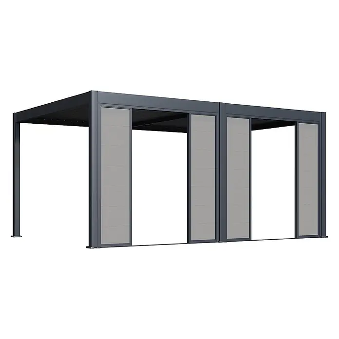 Weide Slim Frame Schiebepaneel Textil 2,65 m x 9,5 cm x H 235 cm Anthrazit - 