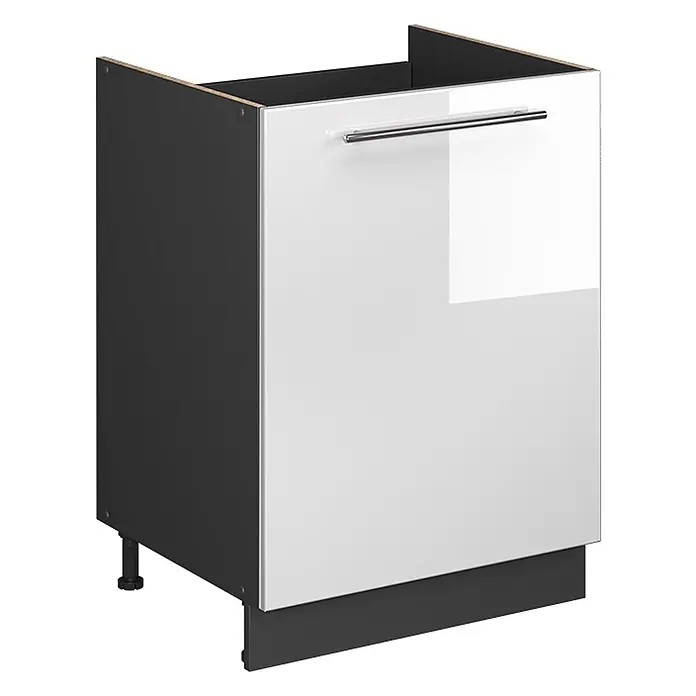 Spülenunterschrank Fame-Line 60 cm Weiß Hochglanz Art.-Nr. 63435 - 