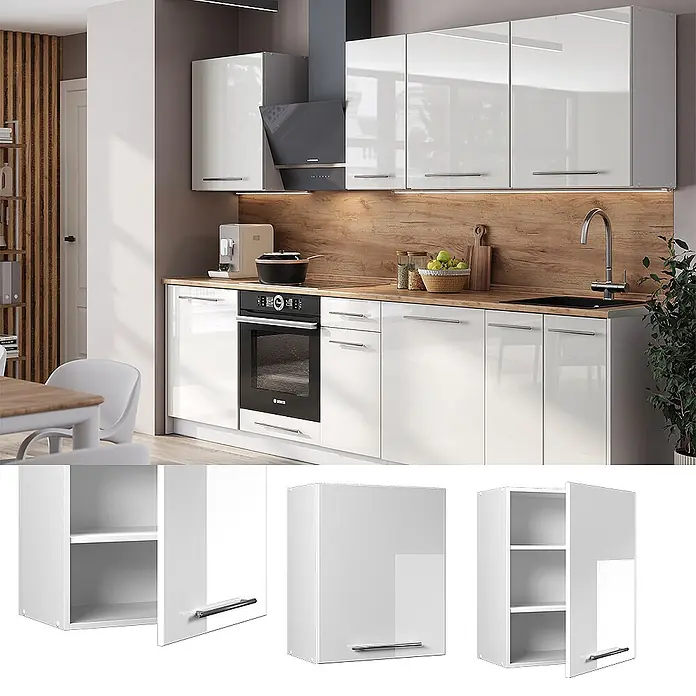 Hängeschrank Fame-Line 60 cm Weiß Hochglanz Art.-Nr. 62840 - 