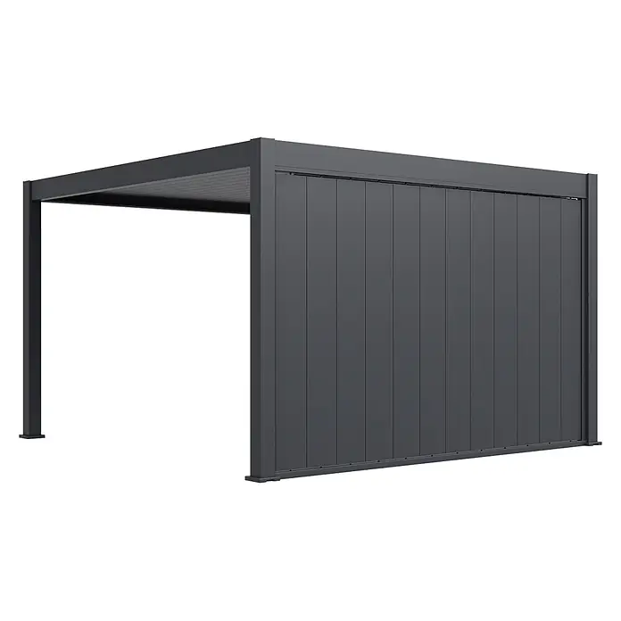 Weide Sichtschutzwand Kippbar Alu 4 m x 7,5 cm x H 236 cm Anthrazit - 