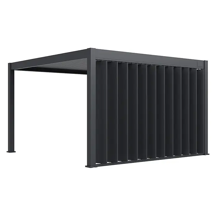 Weide Sichtschutzwand Kippbar Alu 4 m x 7,5 cm x H 236 cm Anthrazit - 
