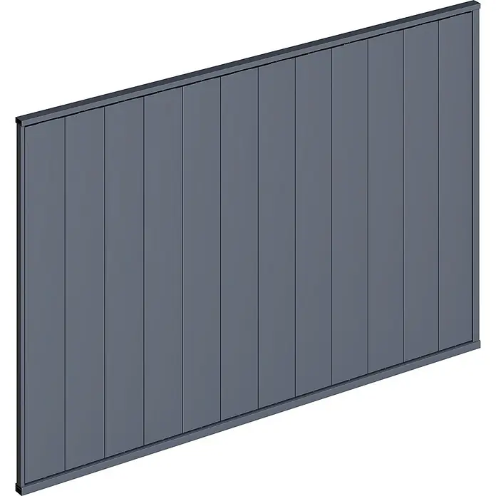 Weide Sichtschutzwand Kippbar Alu 4 m x 7,5 cm x H 236 cm Anthrazit - 