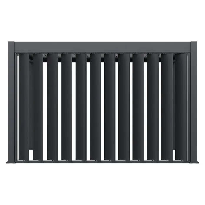 Weide Sichtschutzwand Kippbar Alu 4 m x 7,5 cm x H 236 cm Anthrazit - 