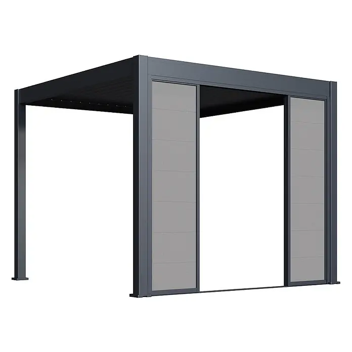 Weide Slim Frame Schiebepaneel Alu/Textil 3 m x 9,5 cm x H 235 cm Anthrazit - 