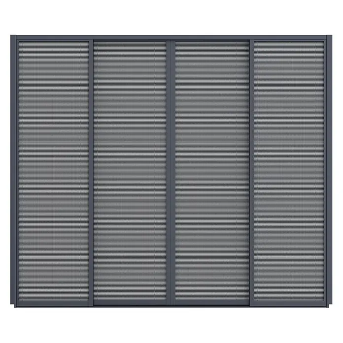 Weide Slim Frame Schiebepaneel Alu/Textil 3 m x 9,5 cm x H 235 cm Anthrazit - 