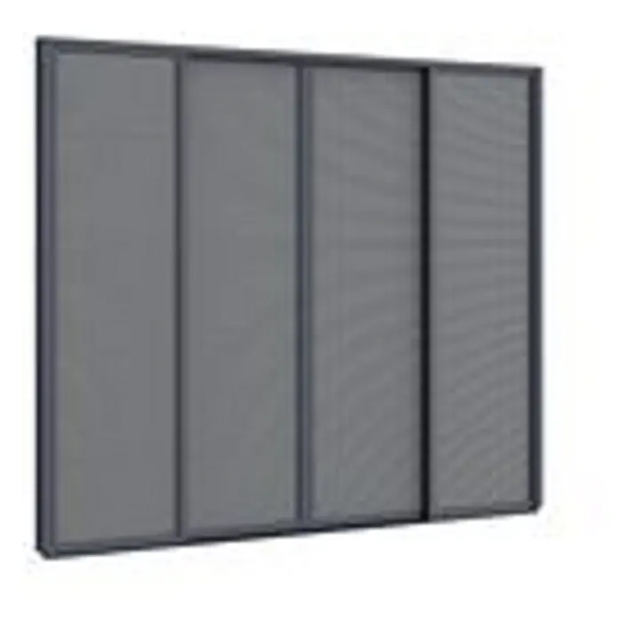 Weide Slim Frame Schiebepaneel Alu/Textil 3 m x 9,5 cm x H 235 cm Anthrazit - 
