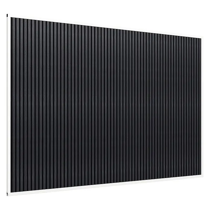 Weide Sichtschutzwand WPC/Alu 4 m x 4 cm x H 235 cm Weiss/Anthrazit - 