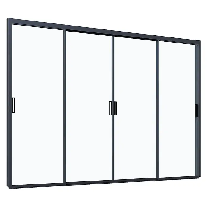 Weide Slim Frame Schiebepaneel Glas für Pergola 3.6 Meter Anthrazit - 
