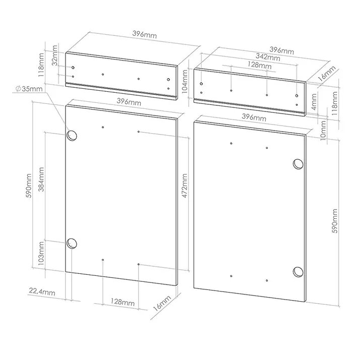Küchenfront R-Line 79.2 cm Weiß Art.-Nr. 39527 - 