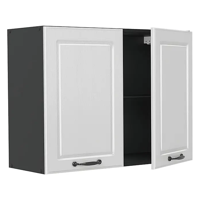 Küchenglasschrank R-Line 80 cm Weiß Landhaus Art.-Nr. 71466 - 