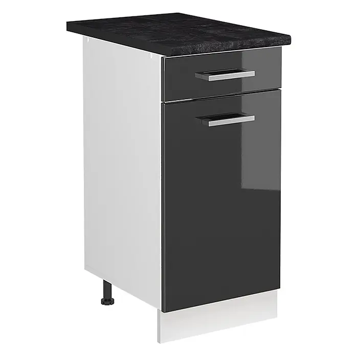 Spülenunterschrank R-Line 40 cm Anthrazit Hochglanz Art.-Nr. 72858 - 