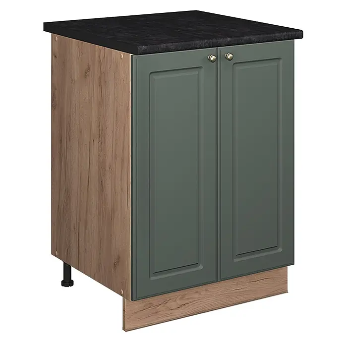 Spülenunterschrank Fame-Line 60 cm Grün-Gold Landhaus Art.-Nr. 65238 - 