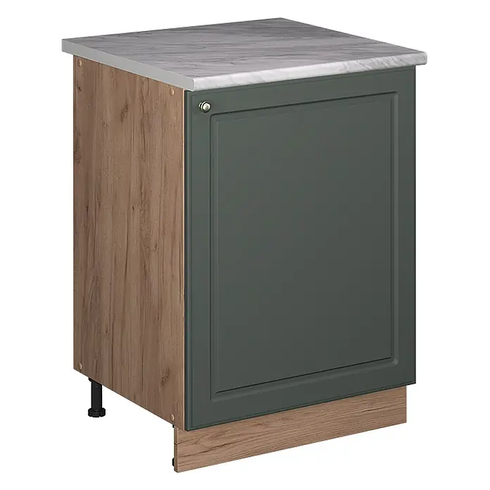 Küchenunterschrank Fame-Line 60 cm Grün-Gold Landhaus Art.-Nr. 65200 - 
