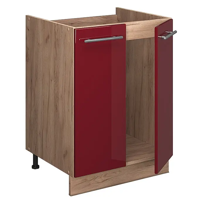 Spülenunterschrank Fame-Line 60 cm Bordeaux Hochglanz Art.-Nr. 65225 - 