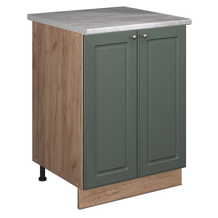 Spülenunterschrank Fame-Line 60 cm Grün-Gold Landhaus Art.-Nr. 65240 - 