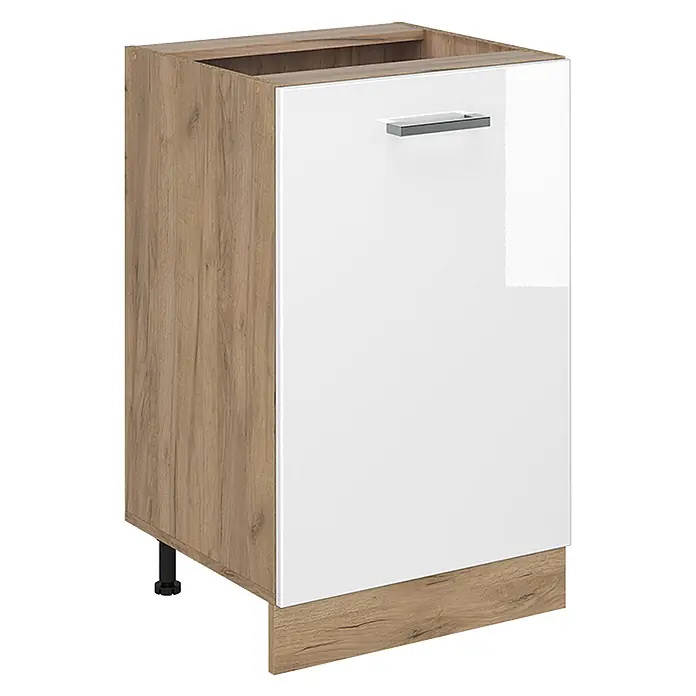 Küchenunterschrank R-Line 50 cm Weiß Hochglanz Art.-Nr. 70410 - 