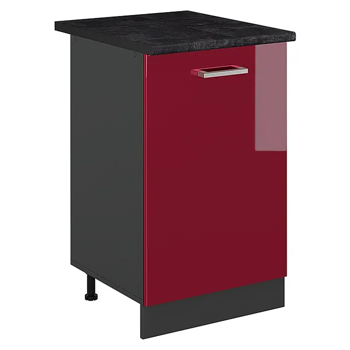 Küchenunterschrank R-Line 50 cm Rot Hochglanz Art.-Nr. 70244 - 