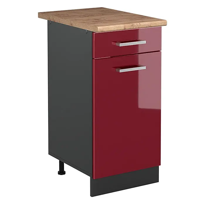 Küchenunterschrank R-Line 40 cm Rot Hochglanz Art.-Nr. 61031 - 