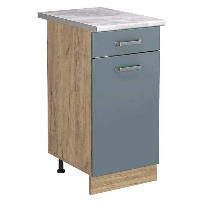 Küchenunterschrank R-Line 40 cm Blau-Grau Art.-Nr. 61167 - 