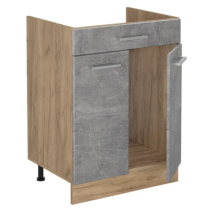 Küchenunterschrank R-Line 60 cm Beton Art.-Nr. 61198 - 