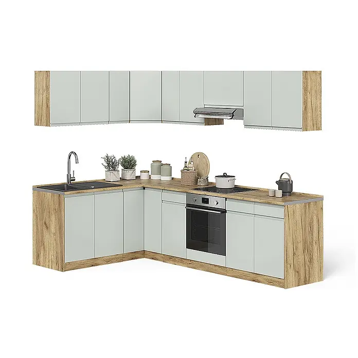 Eckküche R-Line 267 cm Pastellgrün Art.-Nr. 70573 - 