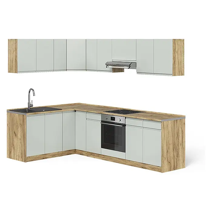 Eckküche R-Line 267 cm Pastellgrün Art.-Nr. 70573 - 
