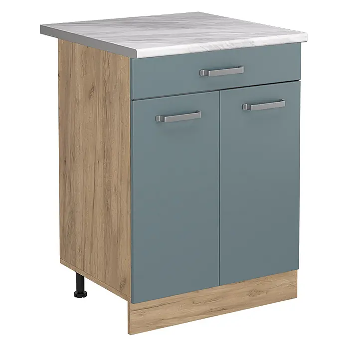Küchenunterschrank R-Line 60 cm Blau-Grau Art.-Nr. 61217 - 