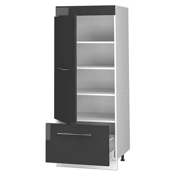 Vorratsschrank Fame-Line 60 cm Anthrazit Hochglanz Art.-Nr. 62642 - 