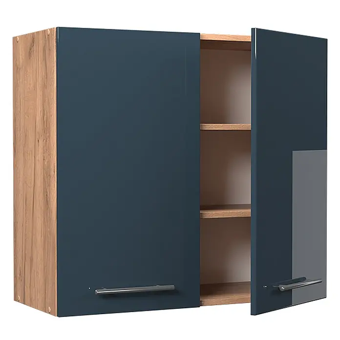 Hängeschrank Fame-Line 80 cm Dunkelblau Hochglanz Art.-Nr. 62815 - 
