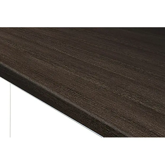 Resopal Premium Encimera de cocina al corte - Bonobo Wenge, Espesor: 3,8 cm, Ancho: 60 cm - Vista detallada de una superficie de madera oscura que destaca la textura y el color del material. Ideal para muebles o proyectos de diseño.