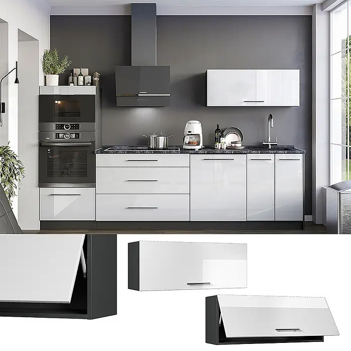Hängeschrank Fame-Line 100 cm Weiß Hochglanz Art.-Nr. 61575 - 