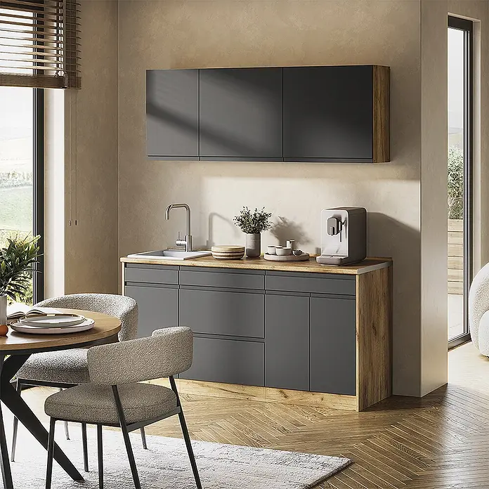 Singleküche R-Line 160 cm Anthrazit Art.-Nr. 70560 - 